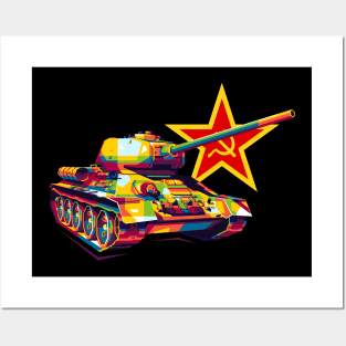 T-34-85 Victory Tank Posters and Art